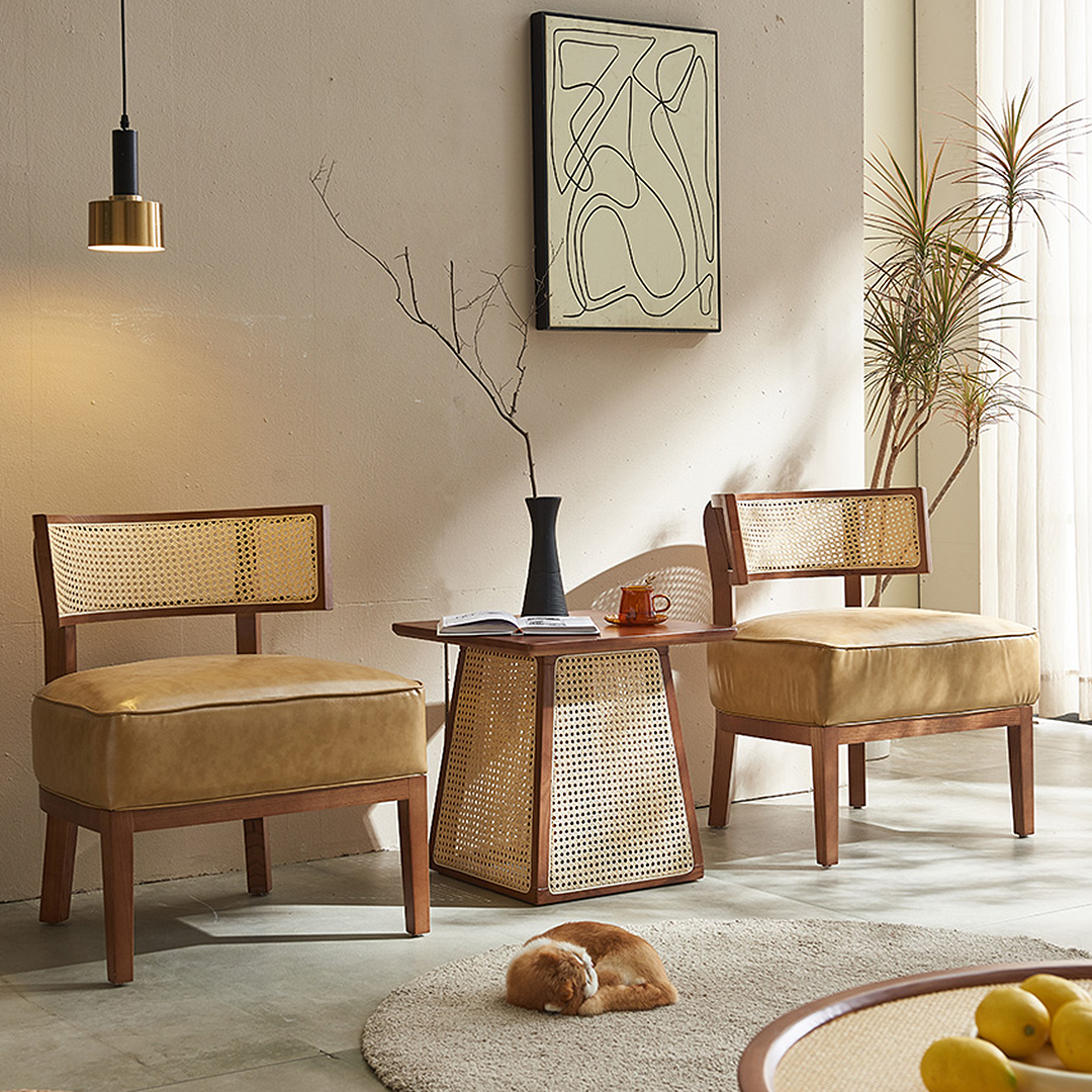 Alexa Rattan Lounge Chair, Armchair