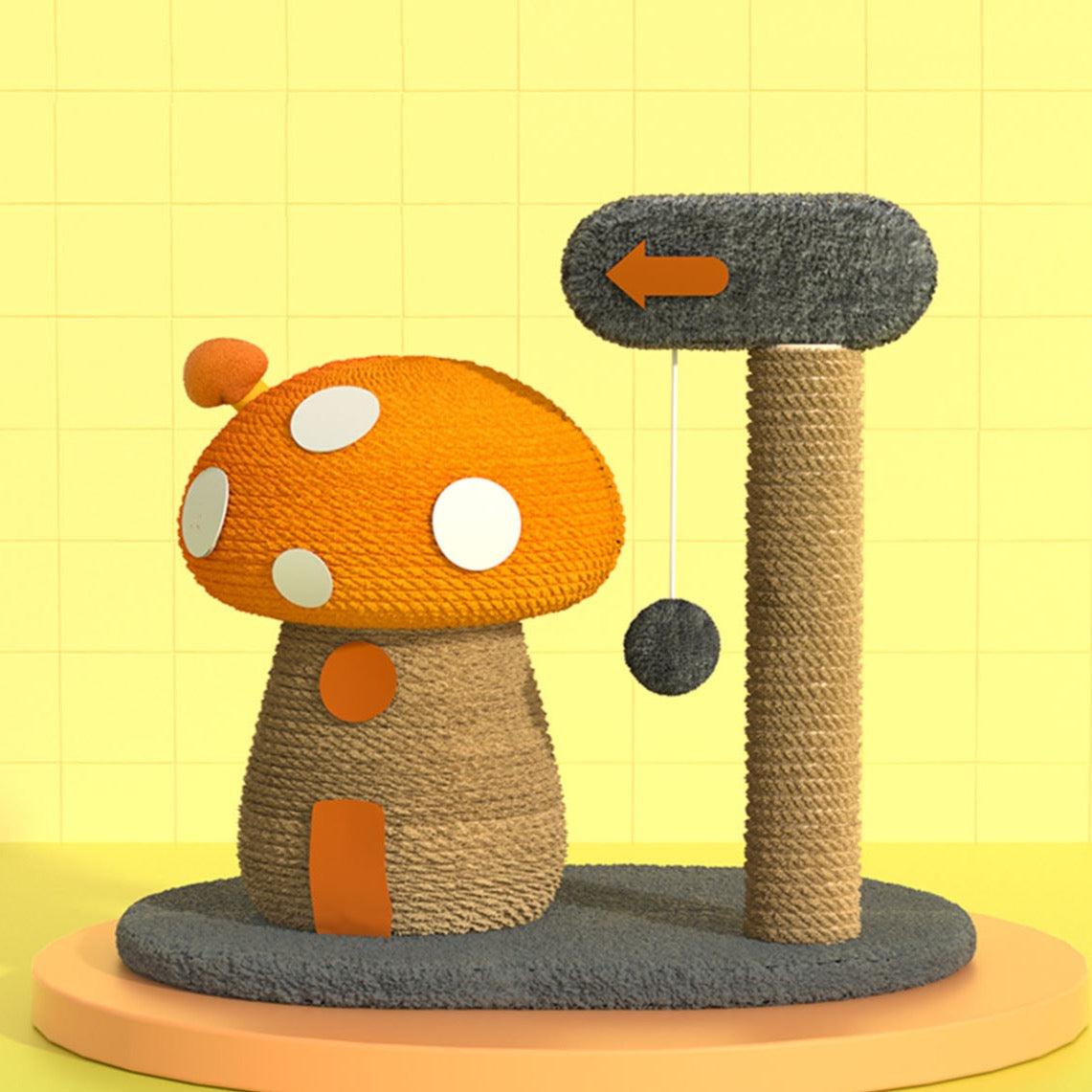Flo's Mushroom House, Cat Toy, Hemp Rope
