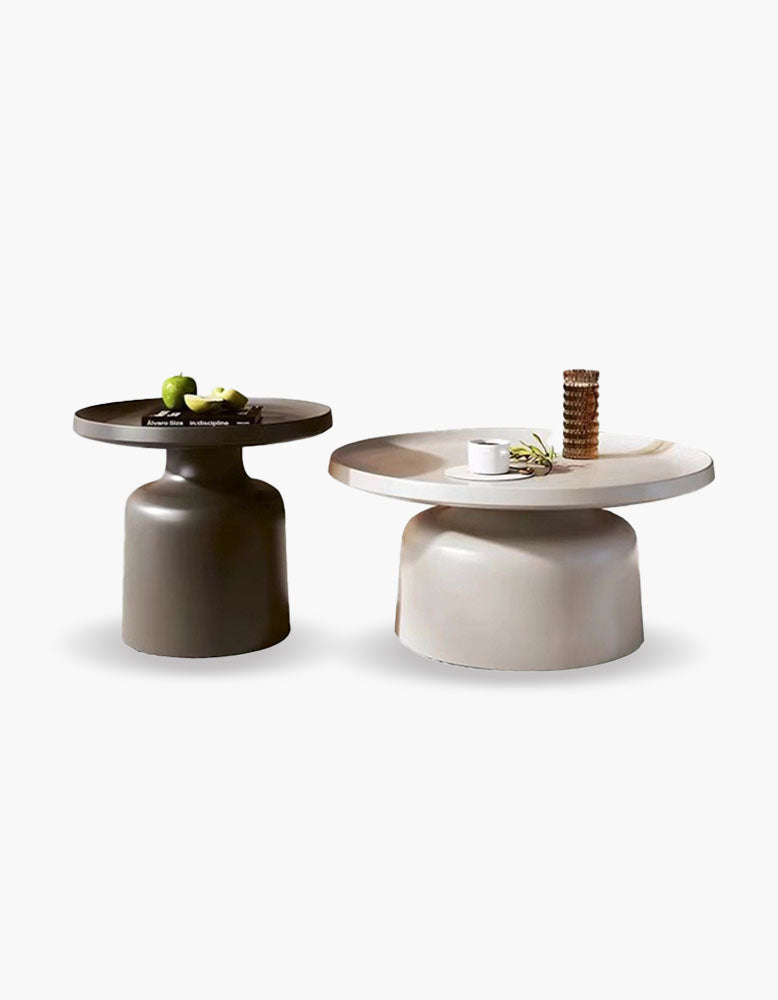 Lucas Coffee Table Set, White & Black