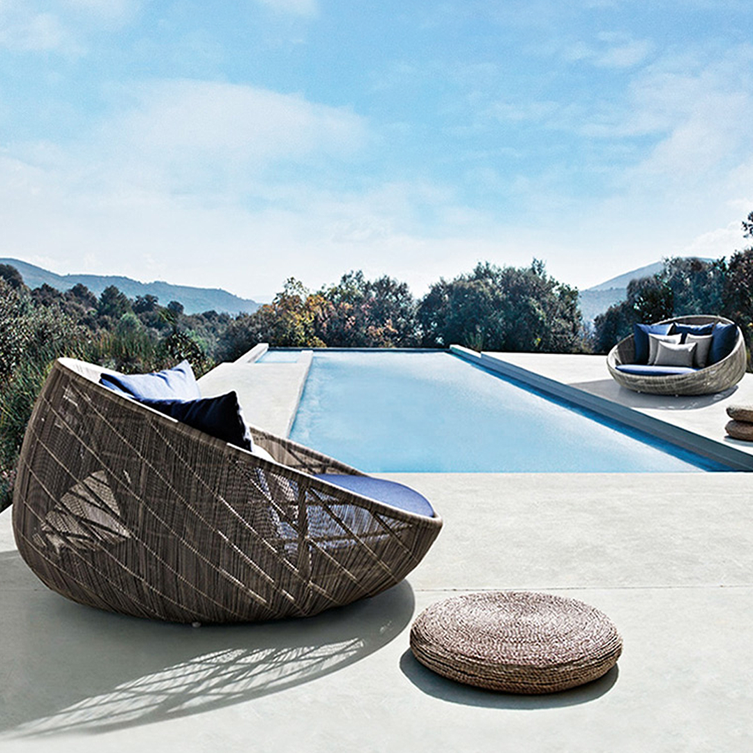 Elysia Rattan Round Outdoor Daybed