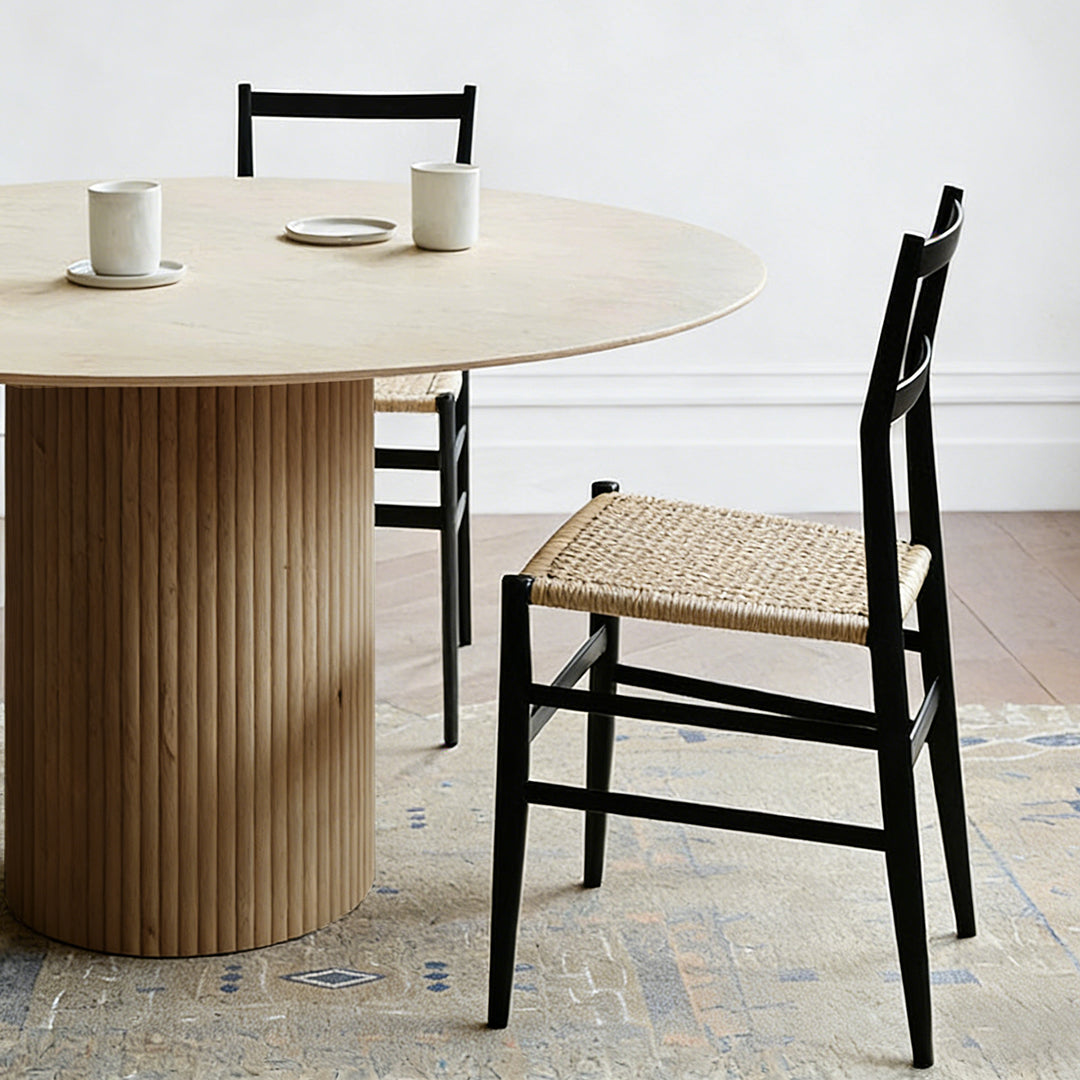 Ivar Round Dining Table, Oak Or Walnut