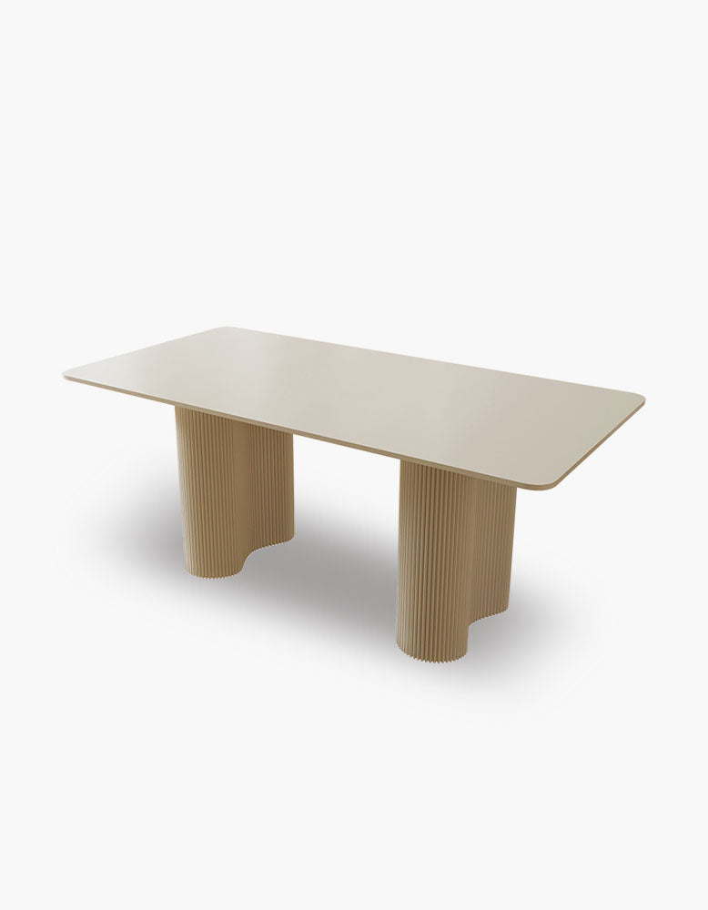 Aiden White Dining Table, Sintered Stone
