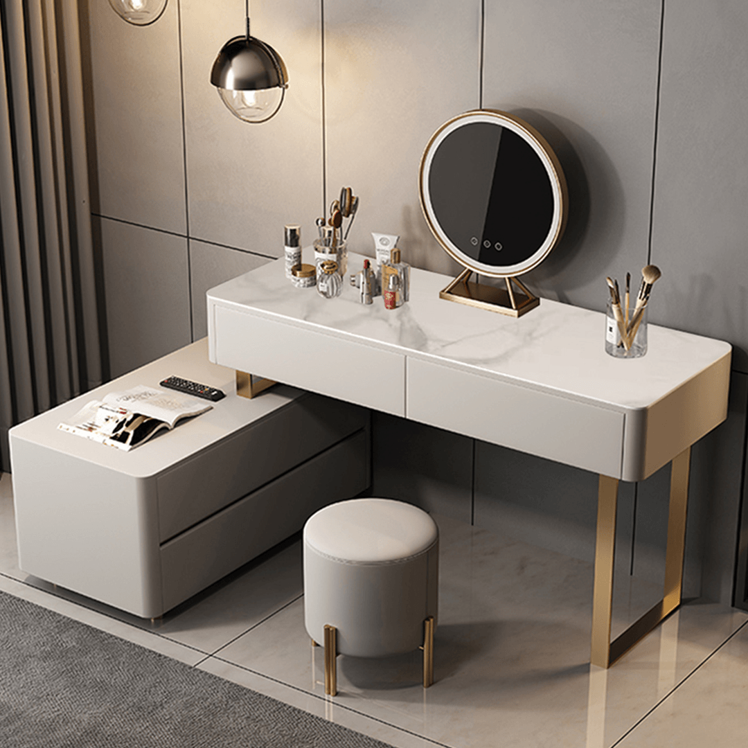 Maynard Dressing Table With Sideboard With LED Mirror