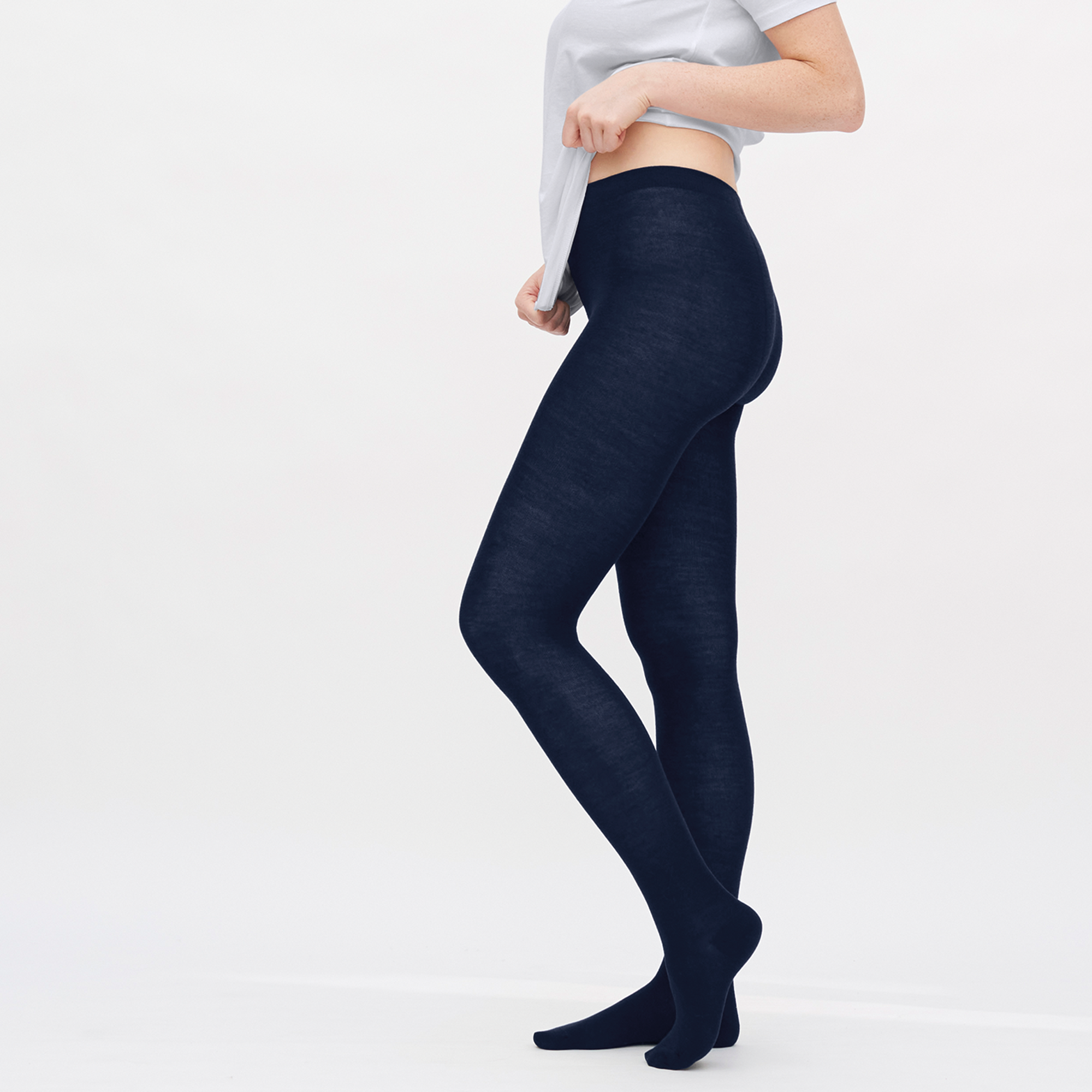 Organic Wool & Cotton Tights: Womens