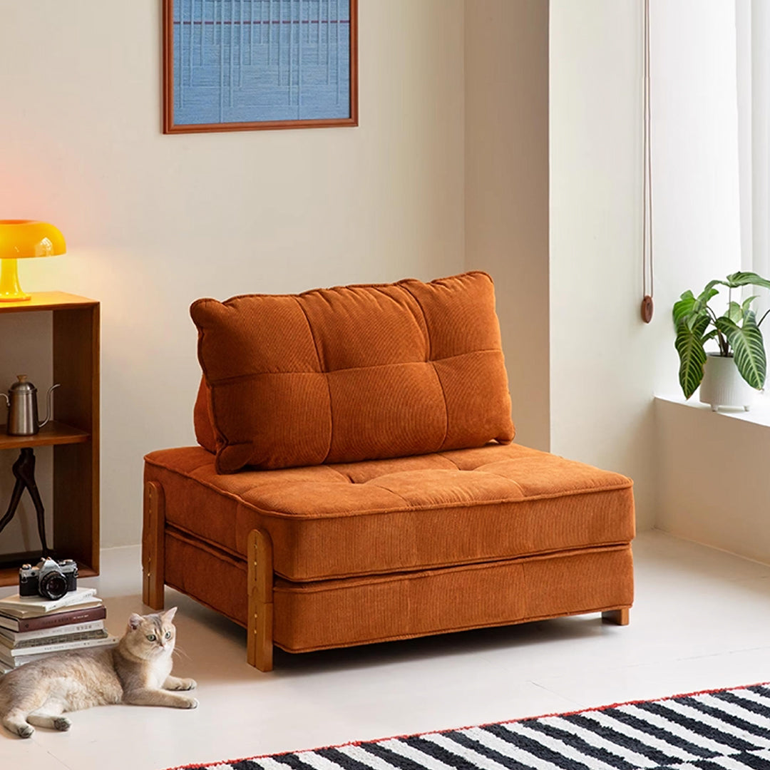 Salinas Lazy Sofa Bed, Single Sofa Bed, Corduroy