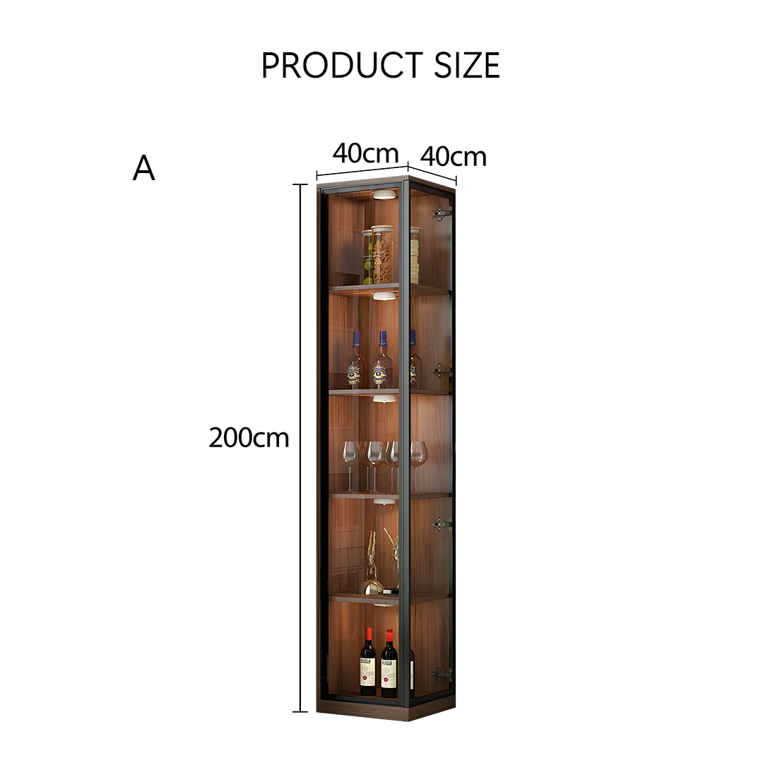 Wavecrest Cocktail Cabinet, Bar With Doors, Wood