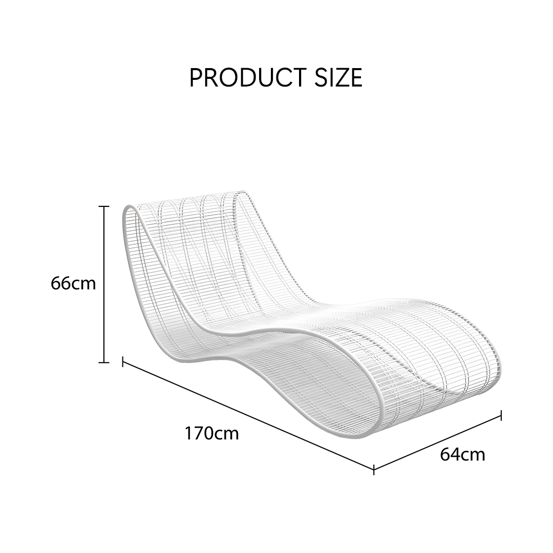 Oceana Sunbathing Bed, Sun Garden Lounger, White