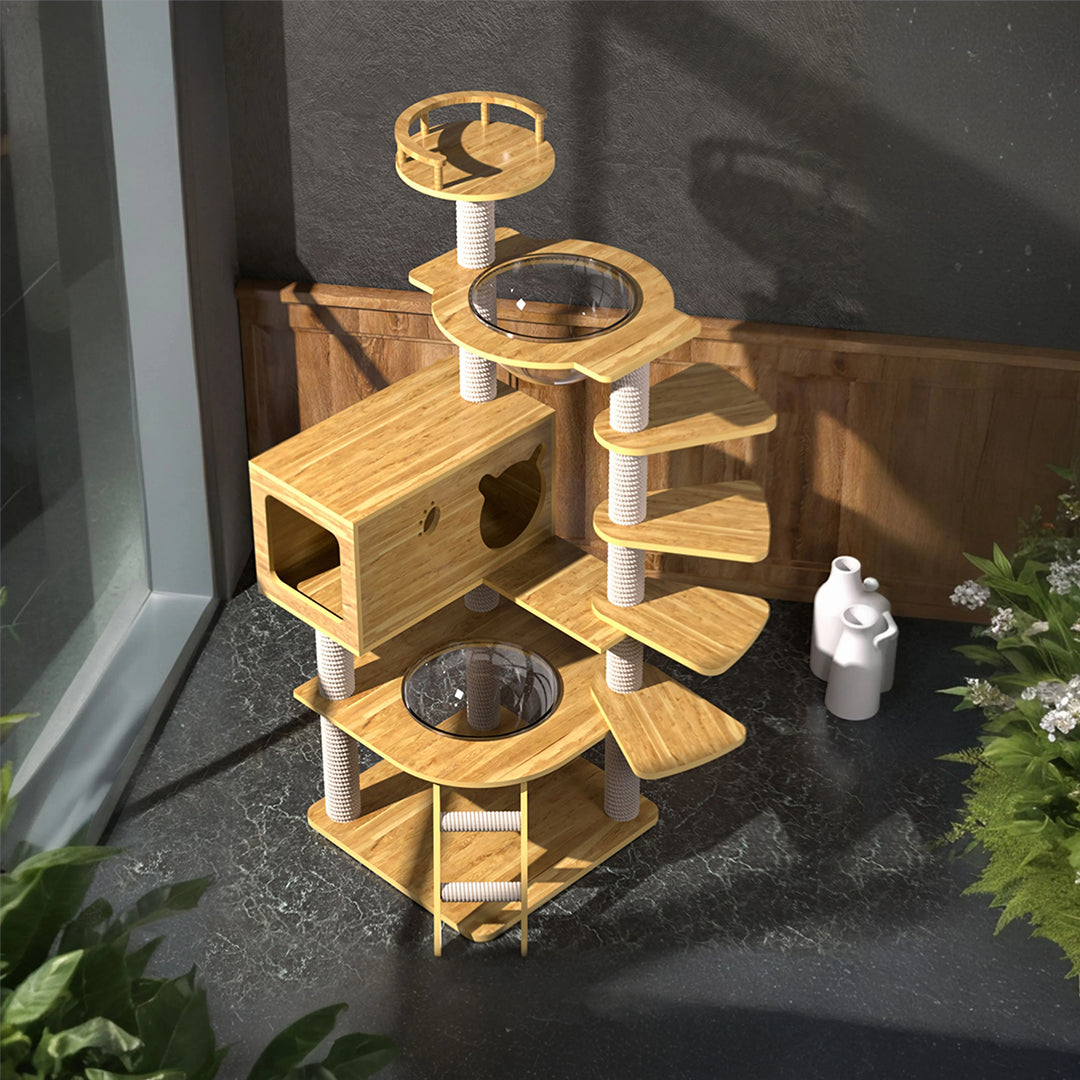 Hester Cat Climber, Cat Tree, Wood