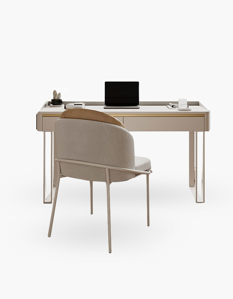 Otto Office Desk - White Sintered Stone
