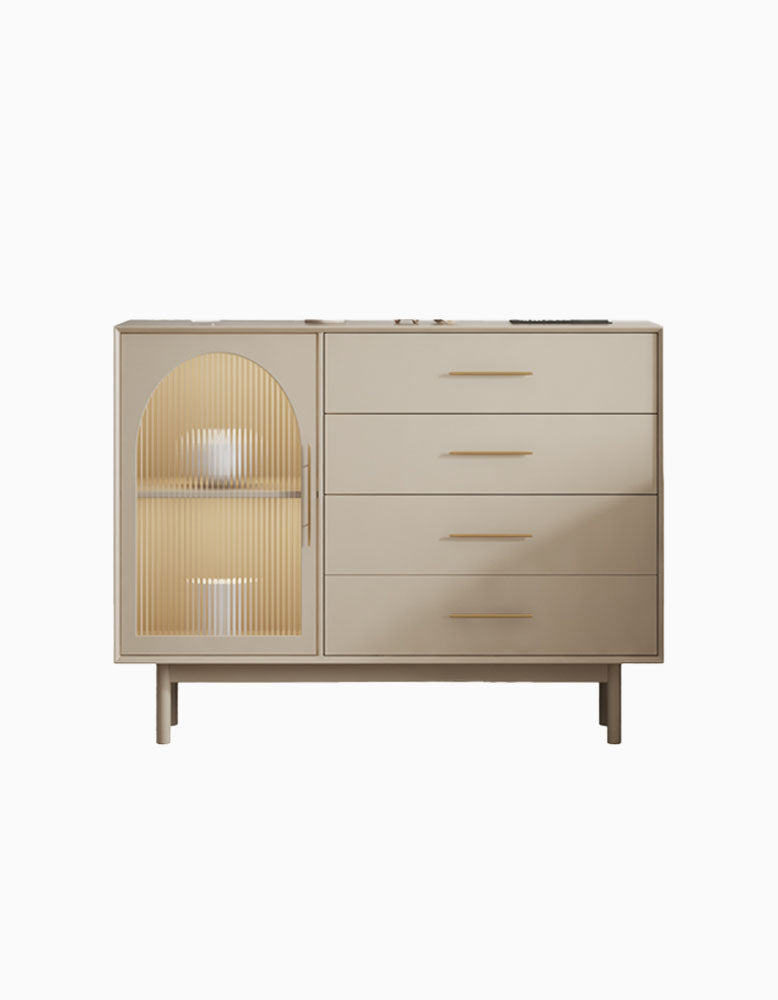 Clear Single Door Sideboard, Four Layers