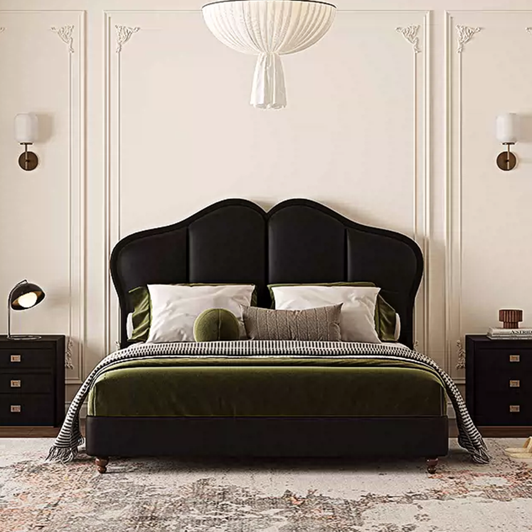 Zephyr Leather Double Bed