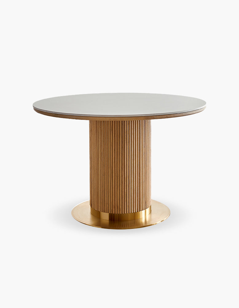 Bek Round Dining Table, White