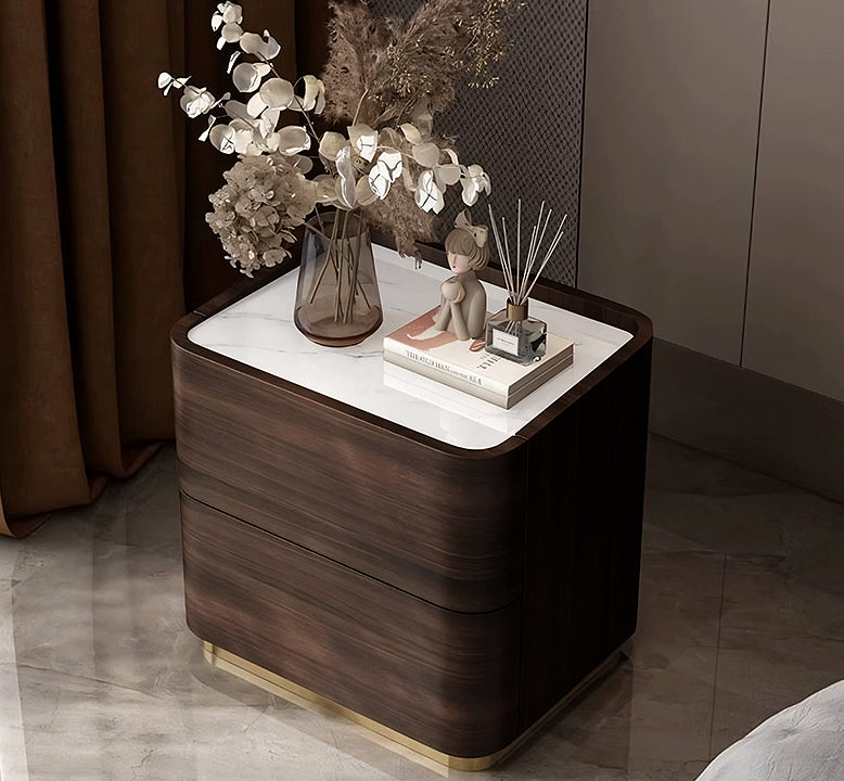 Harding Dressing Table With Mirror, Sintered Stone