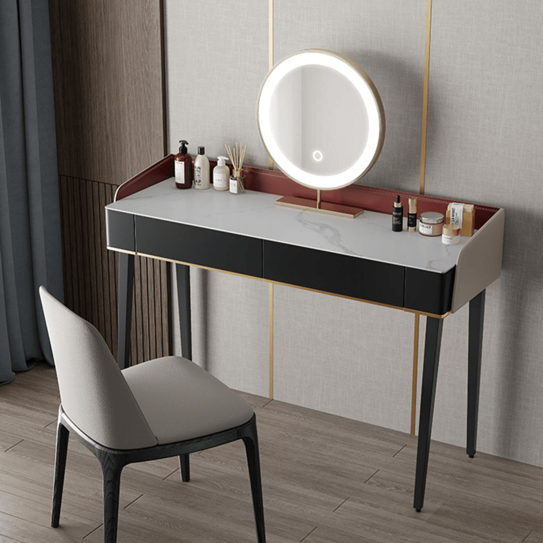 Ivoree Dressing Table With Drawers, Wood