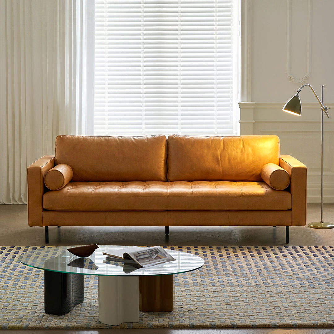 Porto Two Seater Sofa, Real Leather