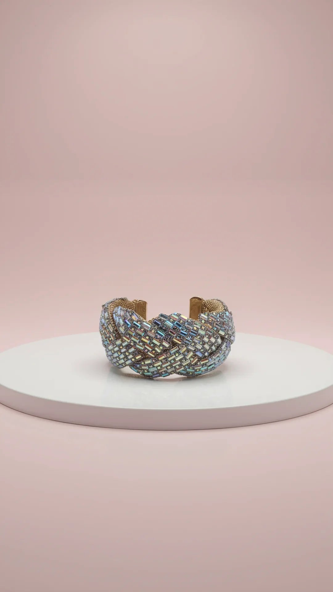 Elixir Collection Braided Crystal Cuff