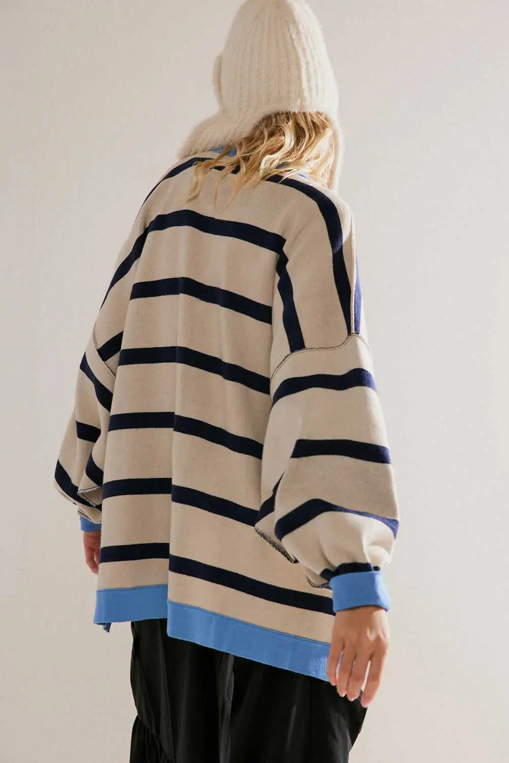 Urban Stripe Loose Cardigan Women UK
