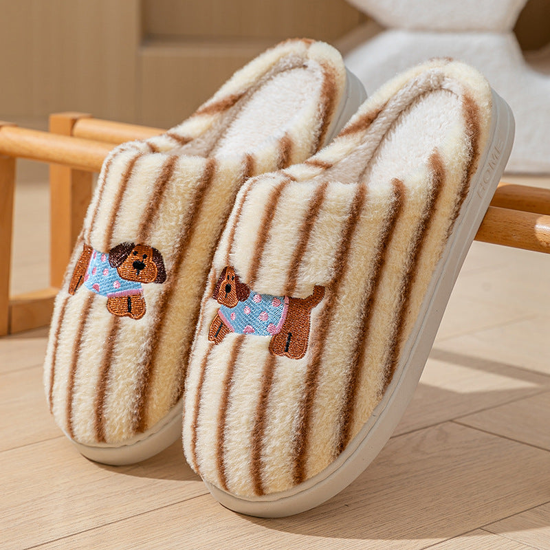 Women's Wear-resistant Soft Bottom Warm Keeping Cotton Slippers