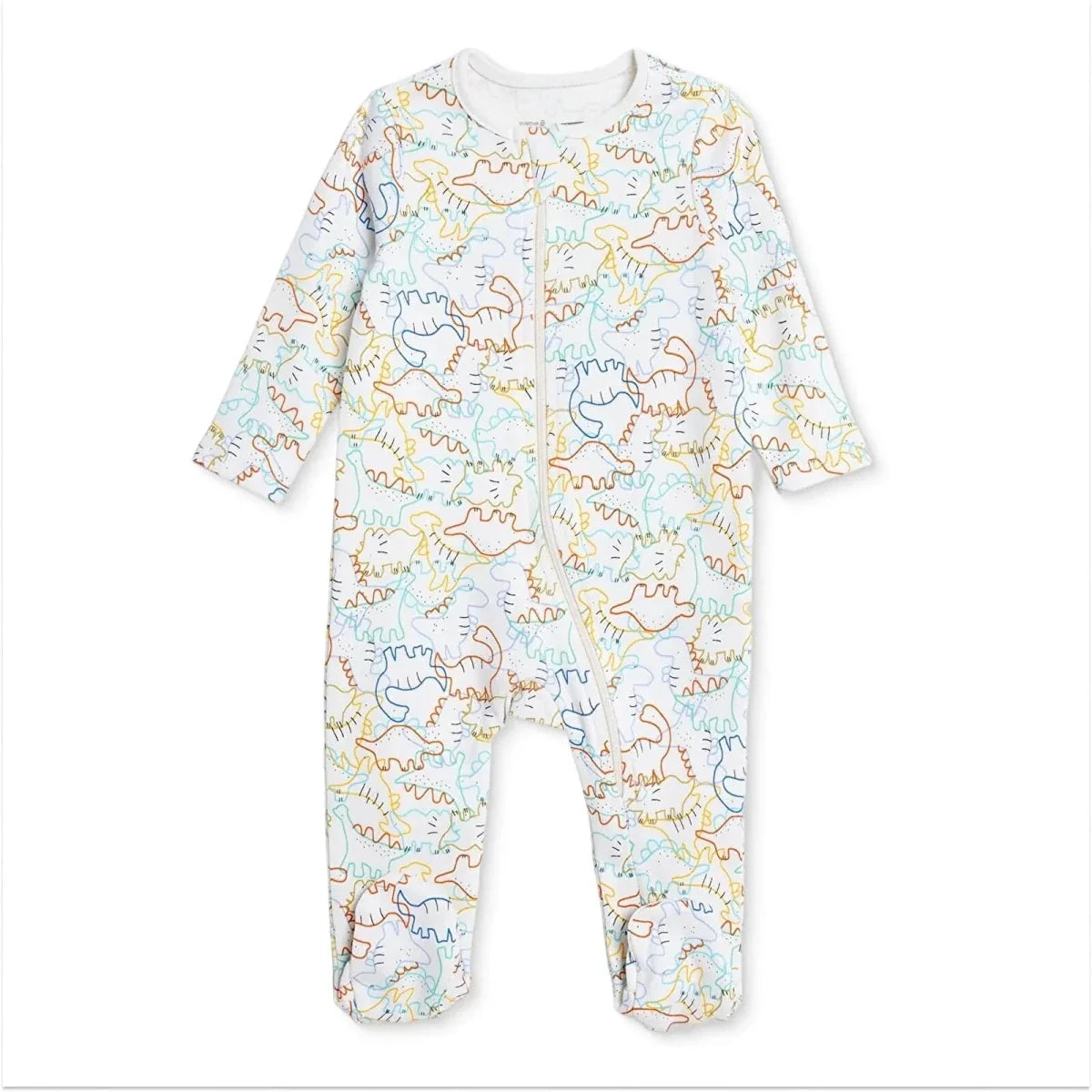 HelloBaby Long Sleeve Interlock Baby Sleepsuit with Feet (Newborn to 6-9 Months)