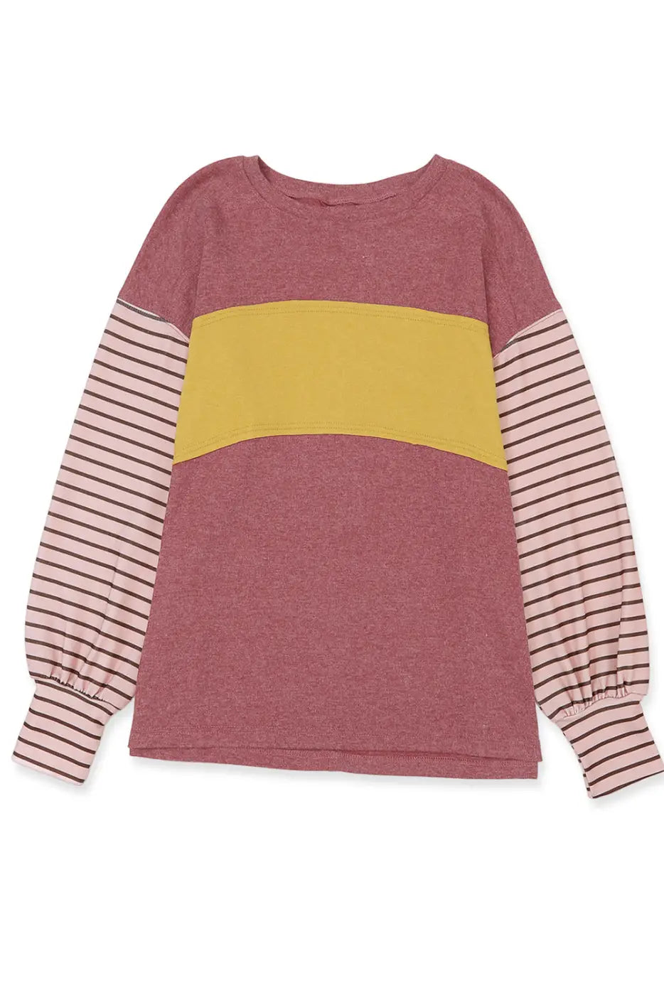 Color Block Bishop Sleeve Top Women UK