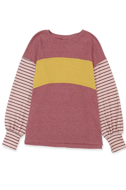 Color Block Bishop Sleeve Top Women UK