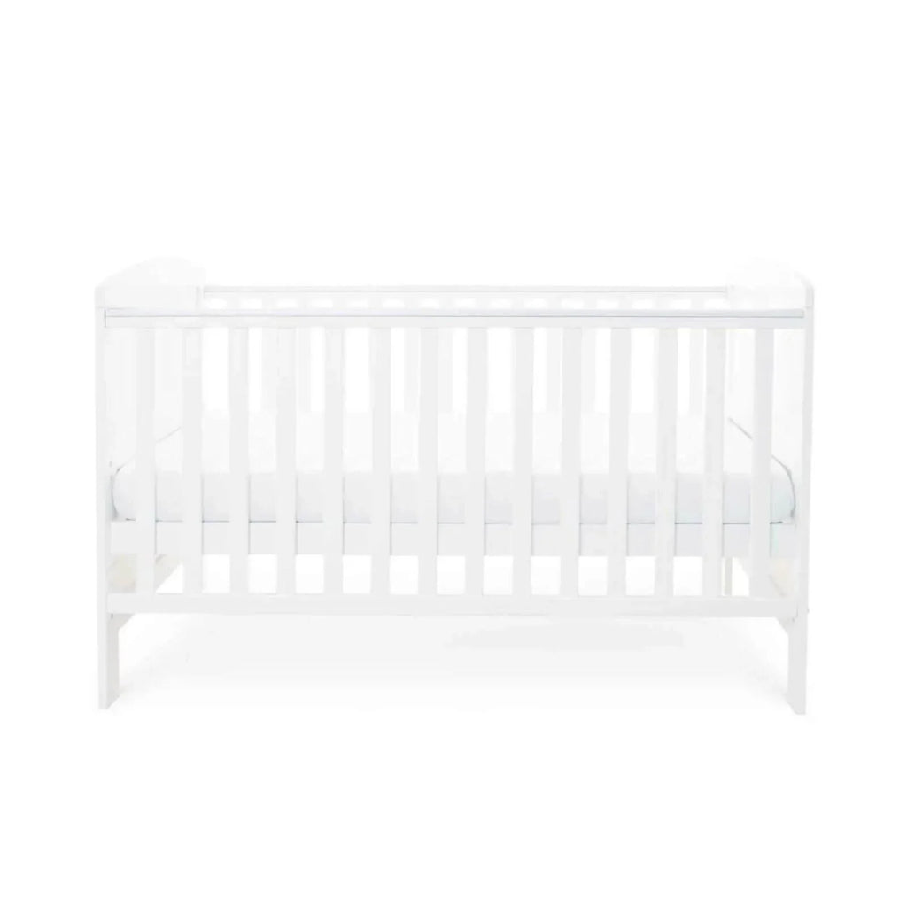 Ickle Bubba Coleby Classic Cot Bed White - Premium Sprung Mattress