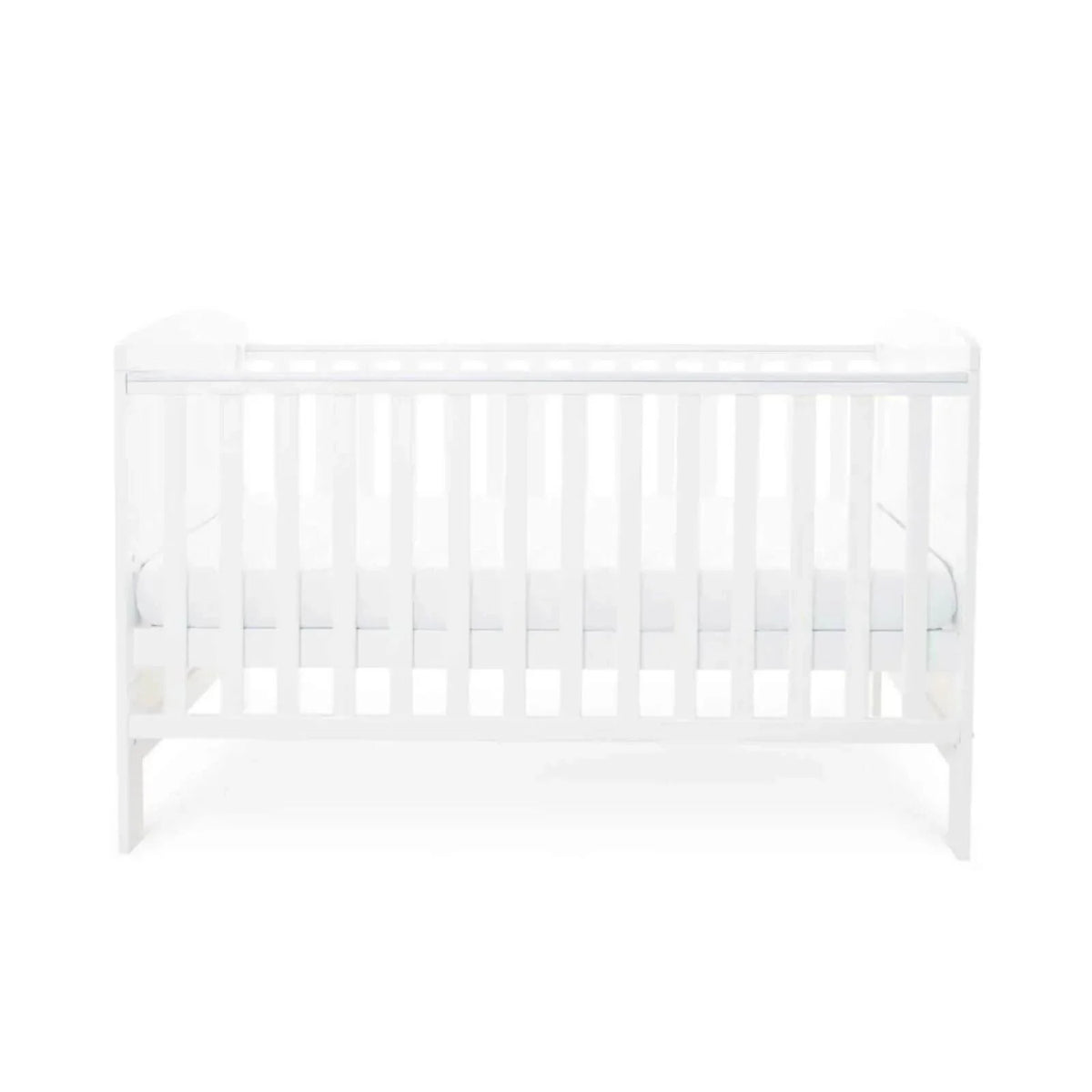 Ickle Bubba Coleby Classic Cot Bed White - Premium Sprung Mattress