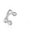 S925 Sterling Silver Geometric Cross Ear Clip - Korean Style Unisex Earring