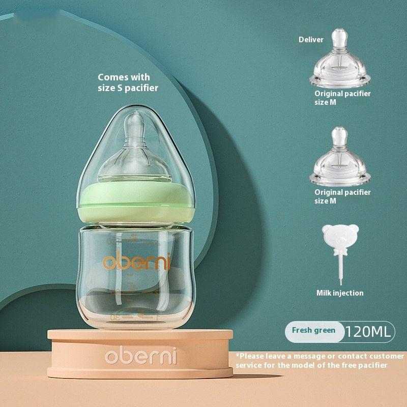 Newborn Wide Bore Glass Bottle 120 150ML
