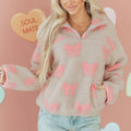 Women's Casual Loose-fitting Fashionable Printed Top With Zipper