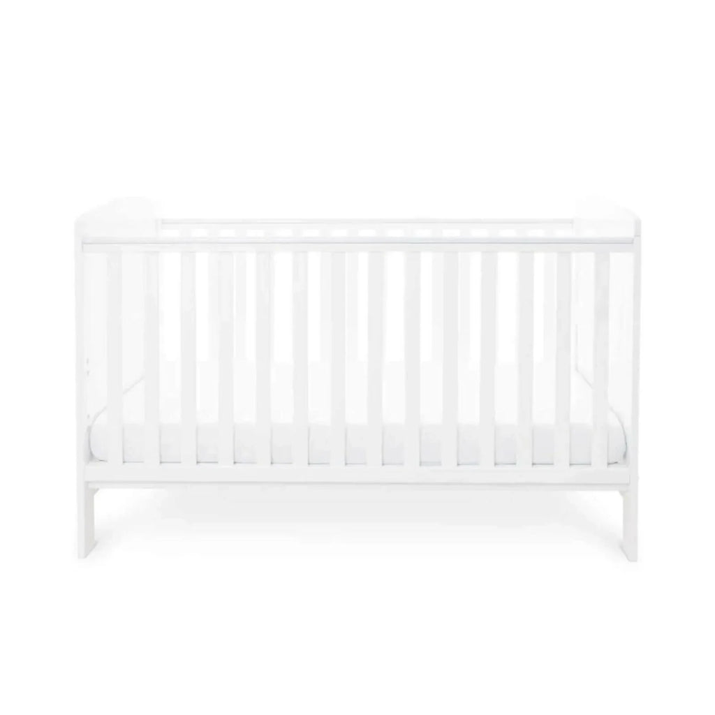 Ickle Bubba Coleby Classic Cot Bed White - Premium Sprung Mattress