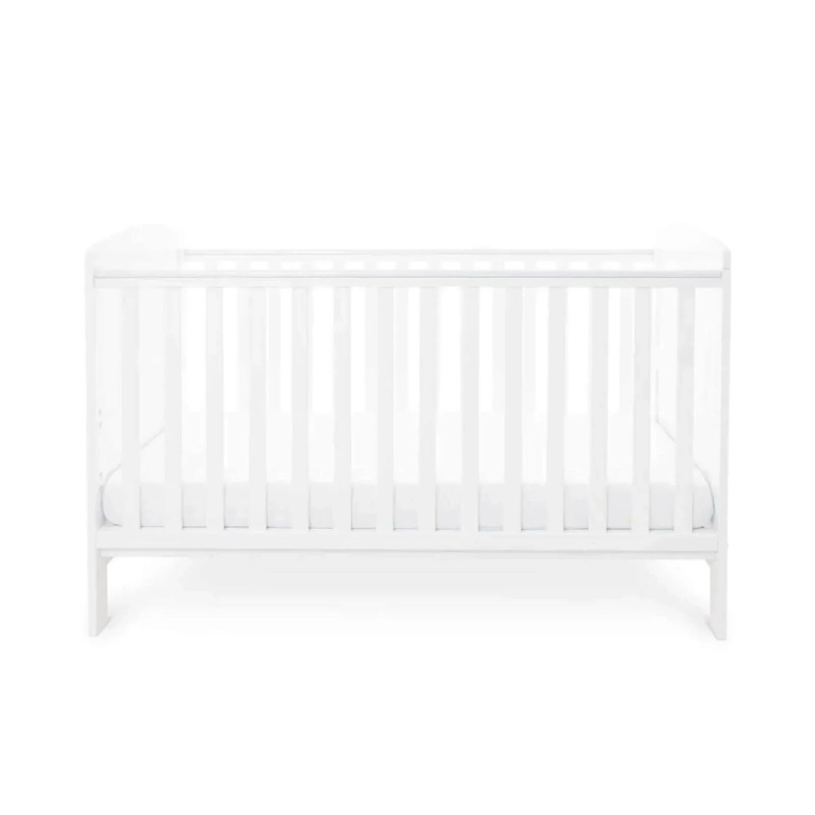Ickle Bubba Coleby Classic Cot Bed White - Premium Sprung Mattress