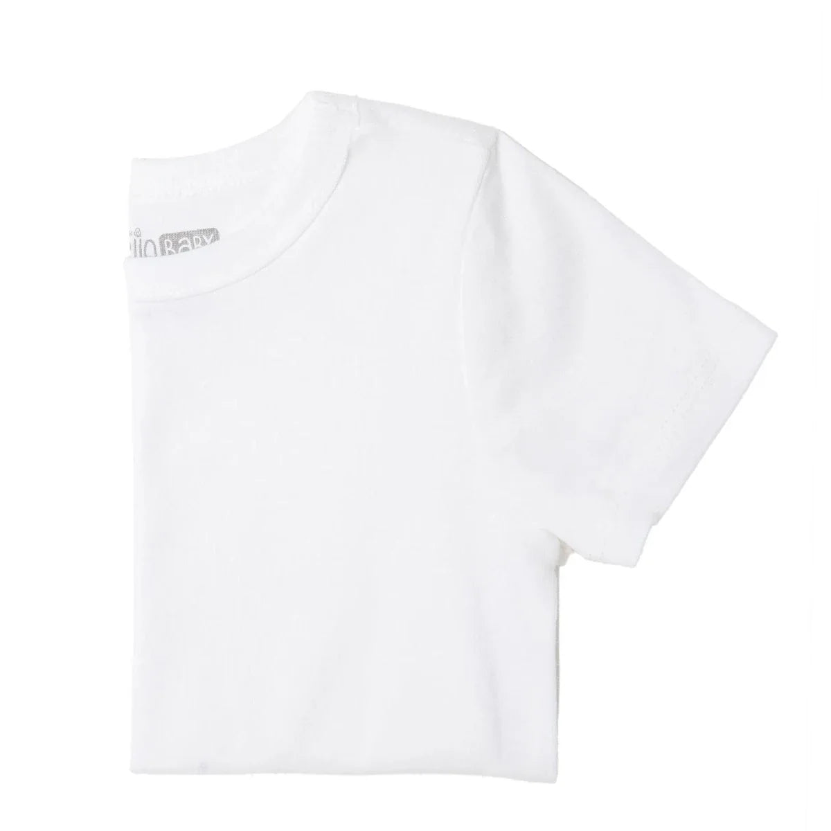 HelloBaby Unisex Undershirt Crew Neck Short Sleeve - White