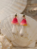 Blushing Mushroom Fairy Earrings