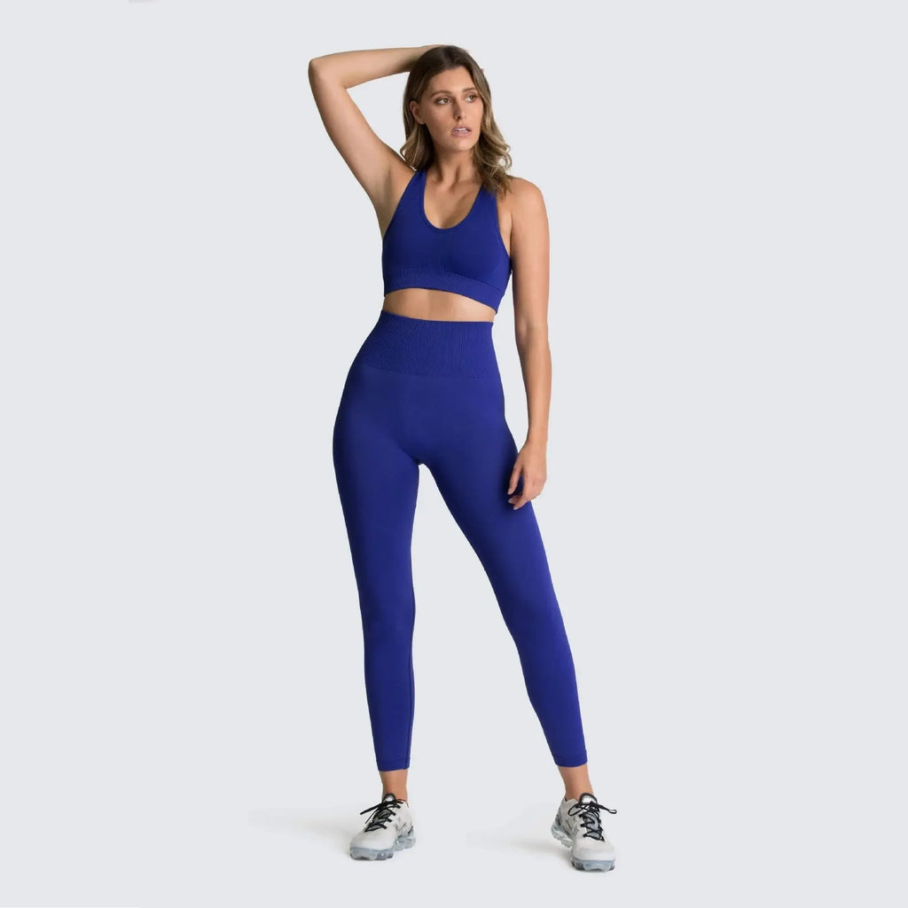 Gym Clothes Set for Women - 2-Piece Push-Up Yoga Bra & High Waist Leggings in 12 Colors