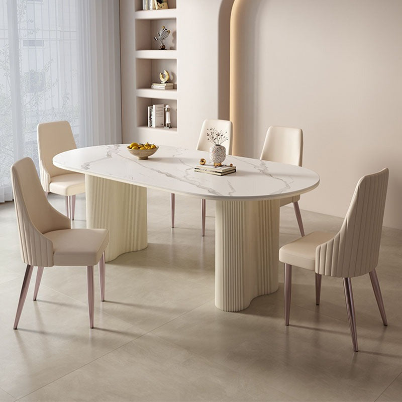Peru Oval Dining Table, White