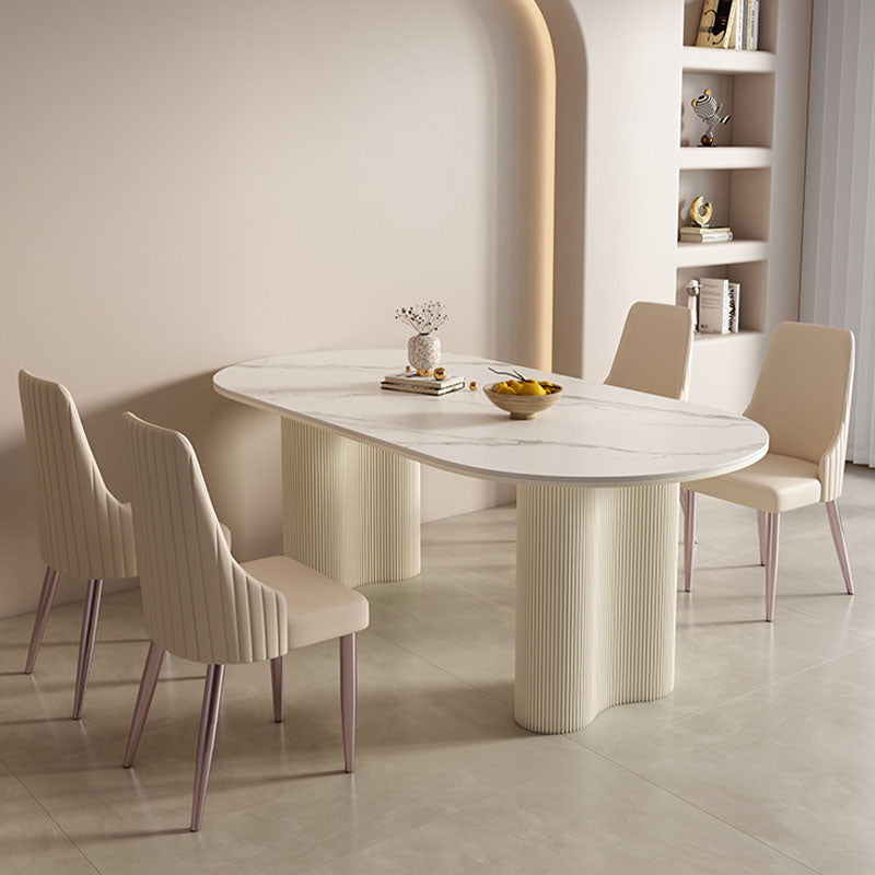 Peru Oval Dining Table, White