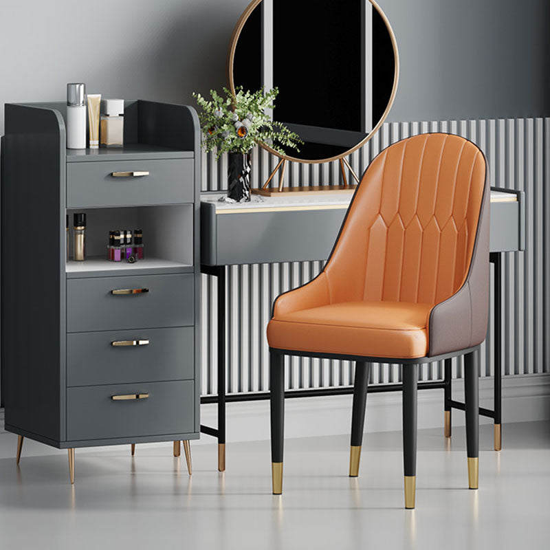 A Set of 2 Scott Dining Chairs, PU Leather