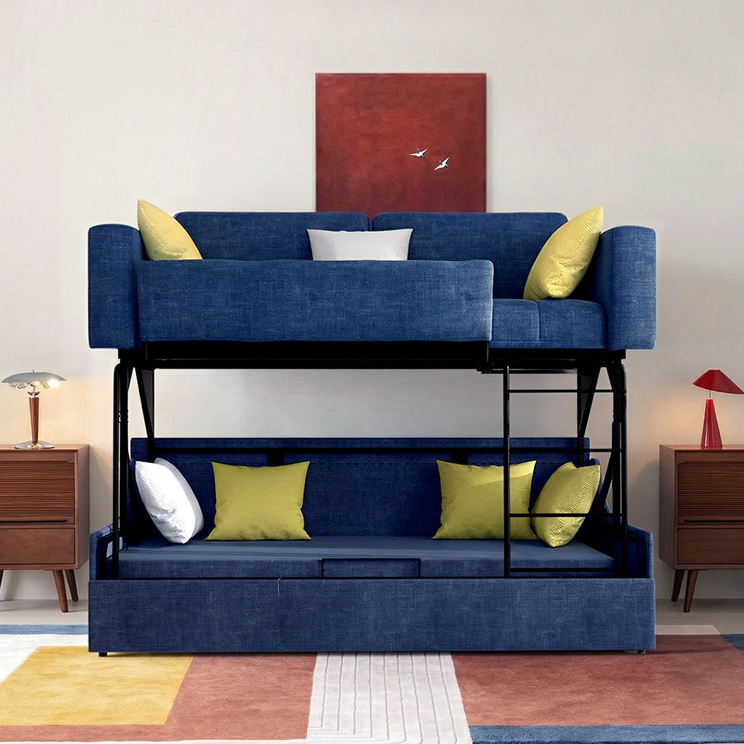 Pérez Two Seater Sofa Bed, Bunk Bed, Linen