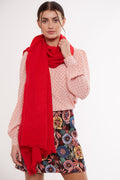 Louche Edie Lightweight Scarf - Red