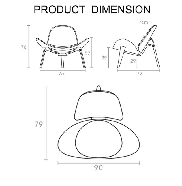 Hans Wegner CH07 Shell Chair, Black & Walnut