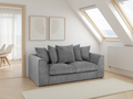 Harley Jumbo Grey 3 Seater Sofa: Cosy Foam-Filled Living Room Comfort