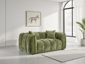 Venice 2-Seater Velvet Sofa: Channel Tufted Design, Deep Seating