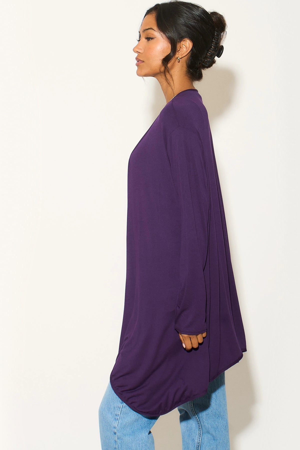 Purple Waterfall Cardigan