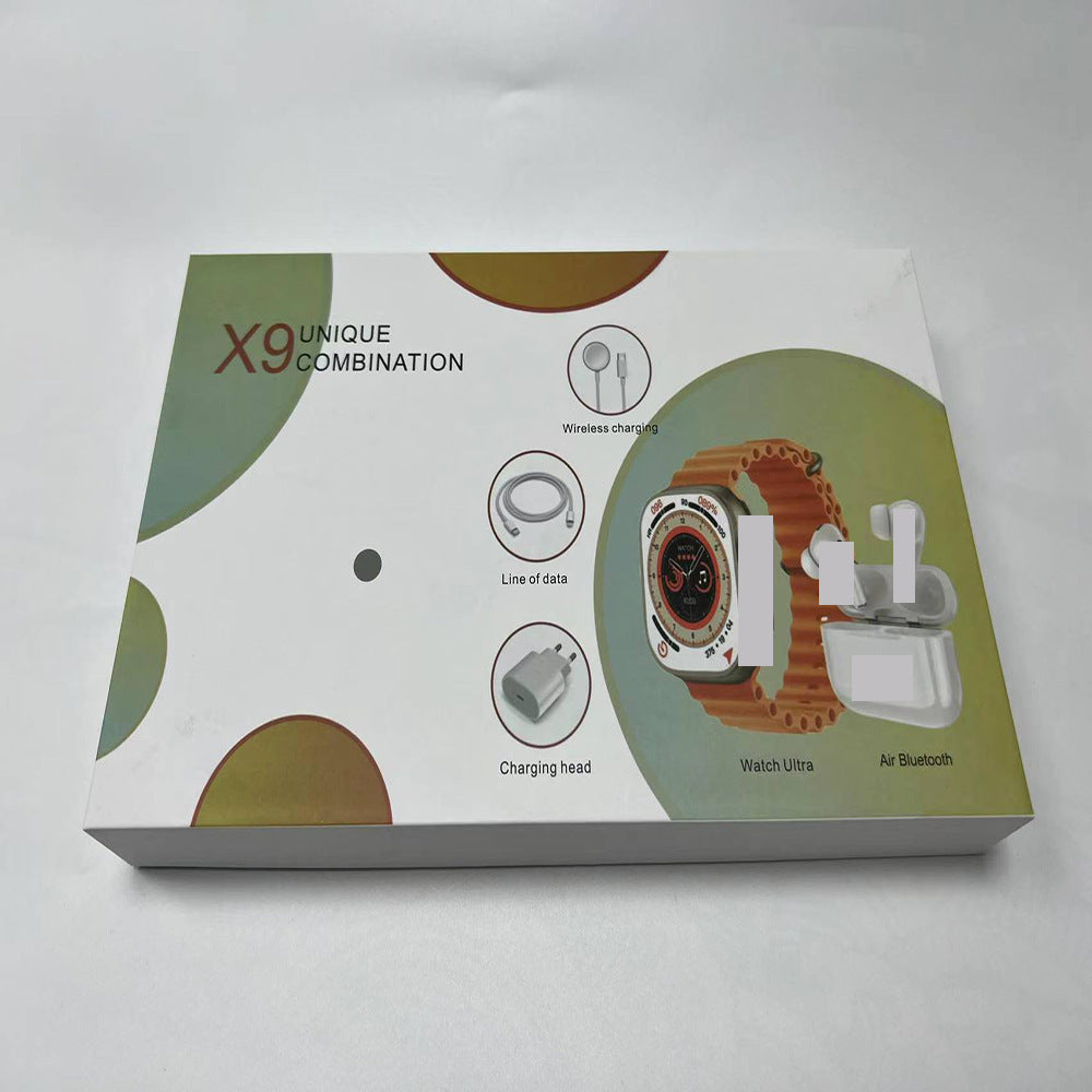 X8X9X10 Smart Watch Wireless Power Bank Bluetooth Headset Charging Plug Six-piece Double Strap