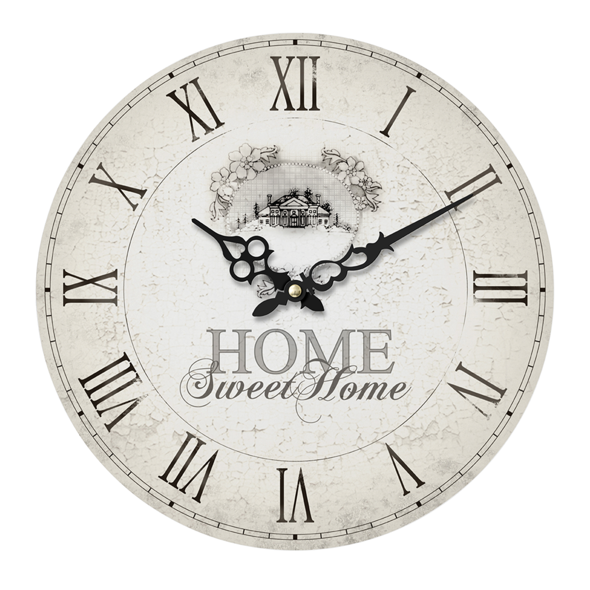 Home Sweet Home 34cm Dia Round Wall Clock