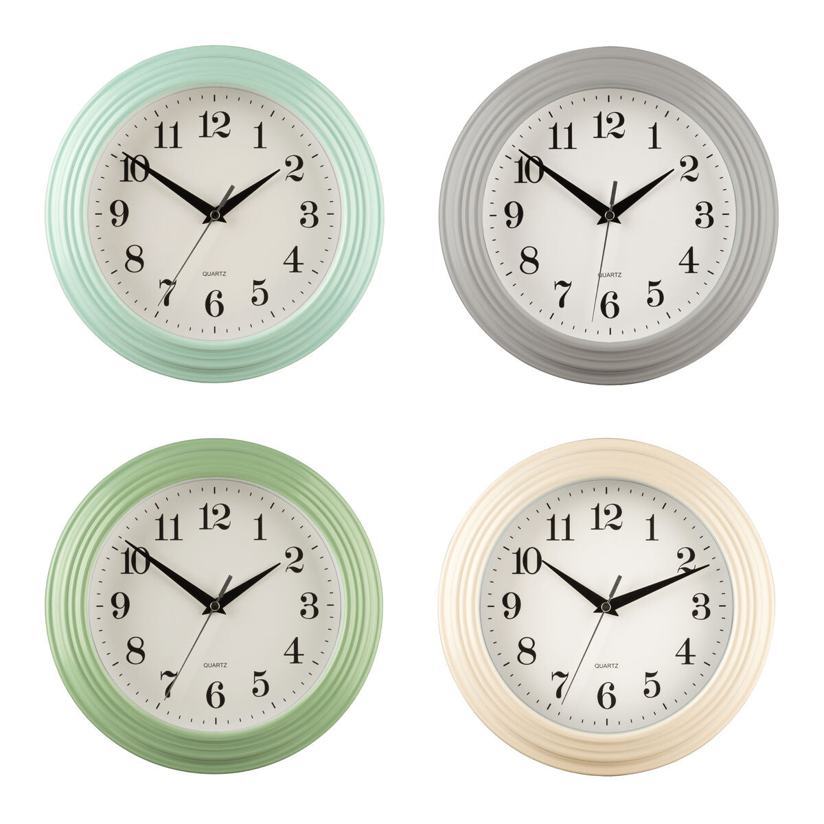 25cm Dia Vintage Pale Blue Wall Clock | Elliot