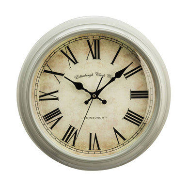 Vermont 35cm Dia Grey Finish Wall Clock