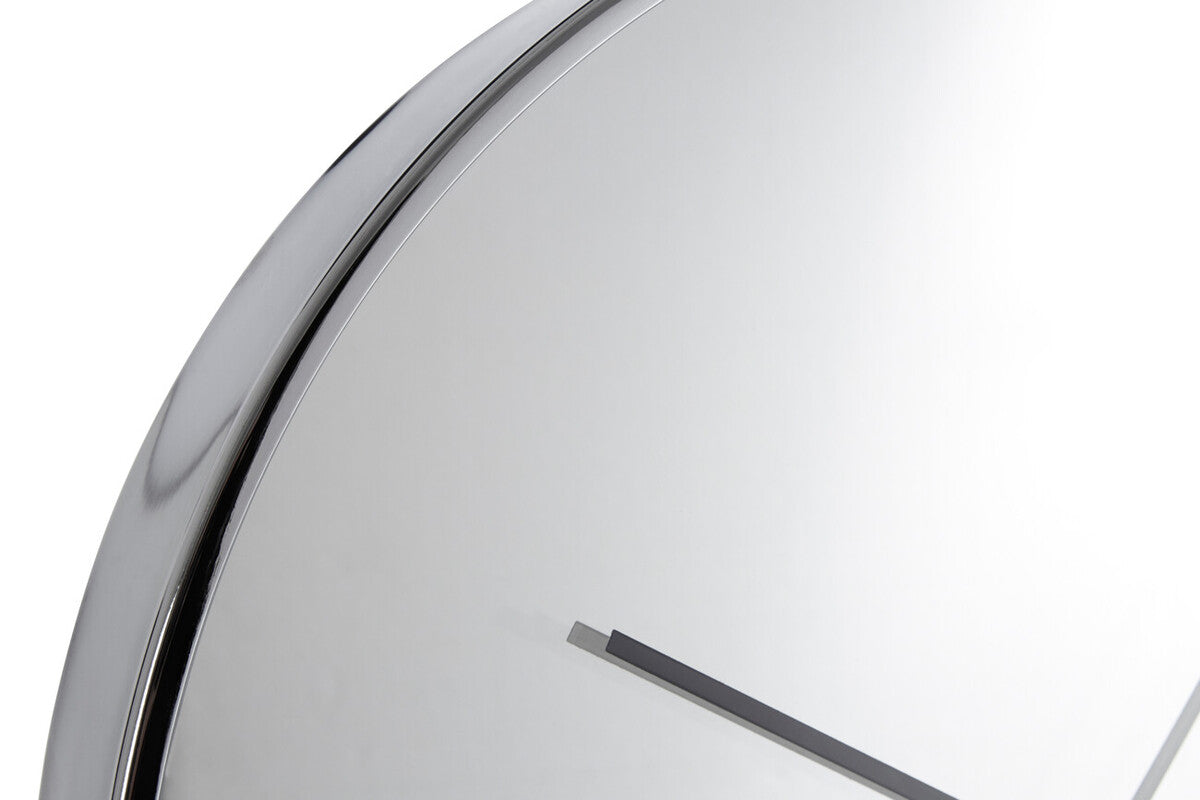Baillie 40cm Dia Chrome and Mirror Wall Clock