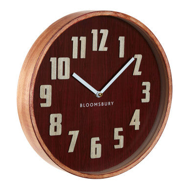 Vitus 30cm Dia Red Grain Small Wall Clock